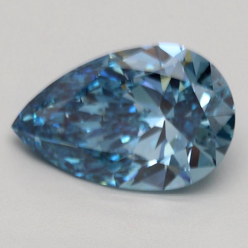 2.21 Ct. Fancy Vivid Blue Pear Lab Grown Diamond
