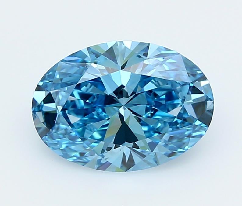 2.24 Ct. Fancy Vivid  Blue Oval Lab Grown Diamond