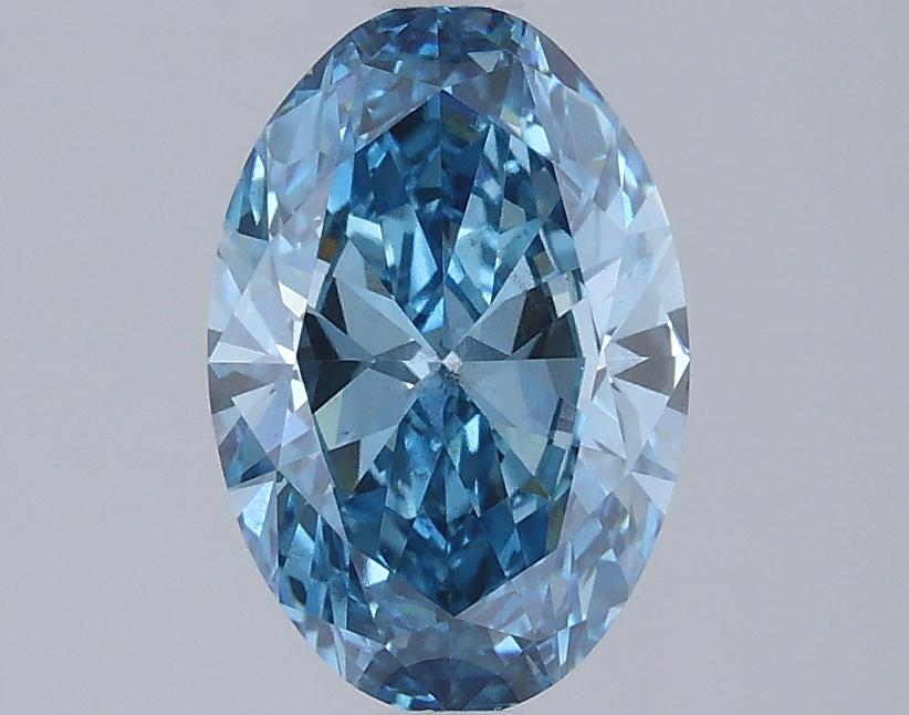 1.50 Ct. Fancy Vivid Blue Oval Lab Grown Diamond