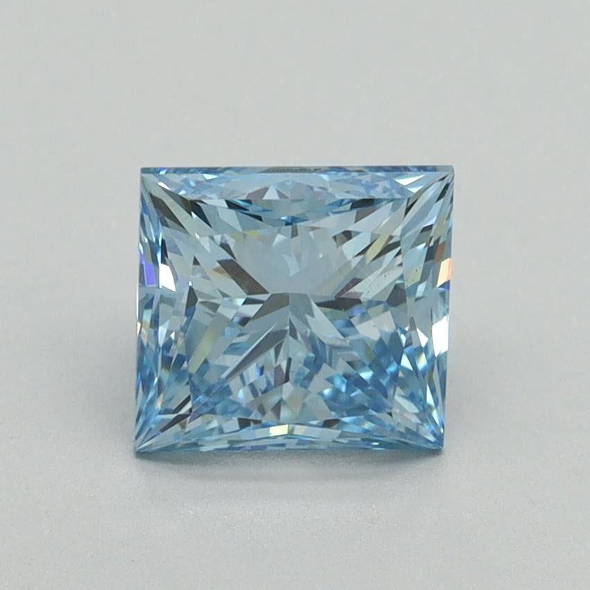 1.52 Ct. Fancy Vivid Blue Princess Lab Grown Diamond
