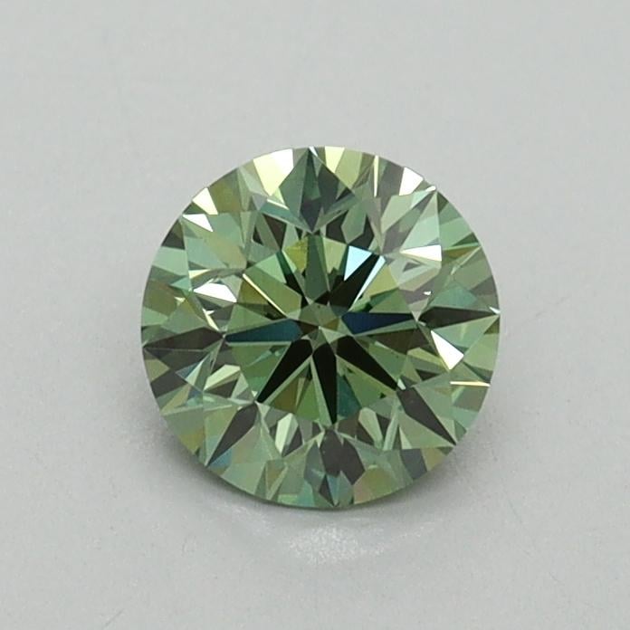 0.60 Ct. Fancy Vivid Green Round Lab Grown Diamond