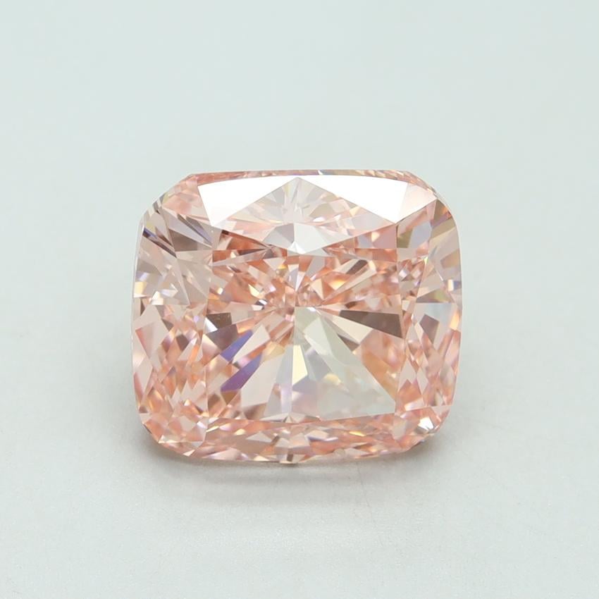 4.41 Ct. Fancy Vivid Pink Cushion Lab Grown Diamond