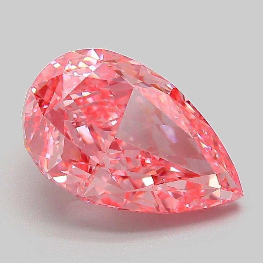 3.09 Ct. Fancy Vivid Pink Pear Lab Grown Diamond