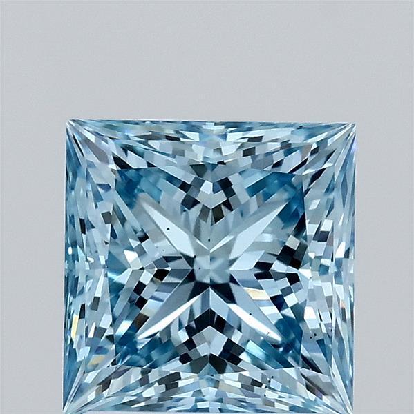 2.06 Ct. Fancy Vivid  Blue Princess Lab Grown Diamond