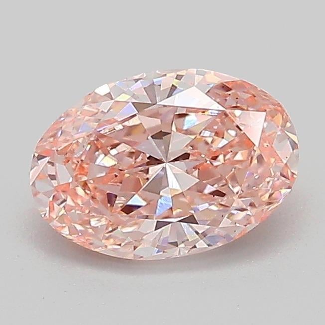 0.95 Ct. Fancy Intense Pink Oval Lab Grown Diamond