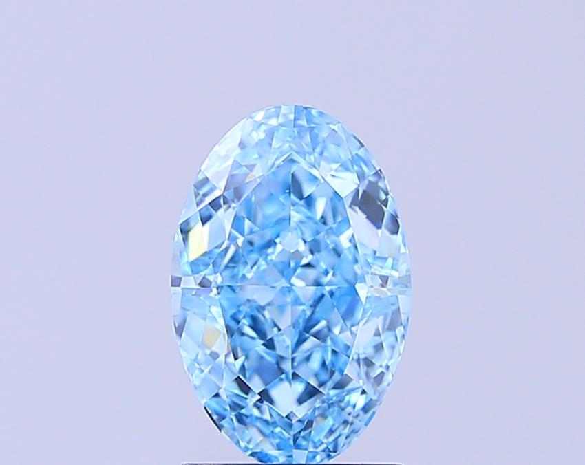 2.14 Ct. Fancy Vivid  Blue Oval Lab Grown Diamond