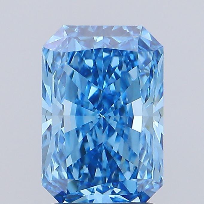 1.78 Ct. Fancy Vivid Blue Radiant Lab Grown Diamond