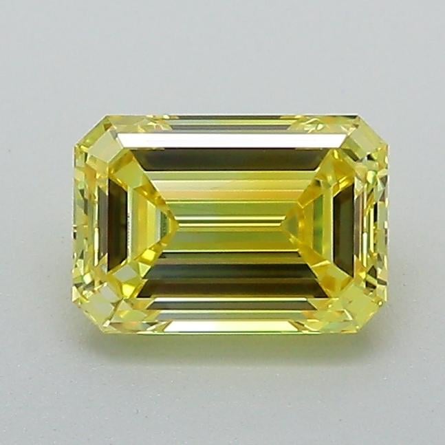 0.93 Ct. Fancy Vivid Yellow Emerald Lab Grown Diamond