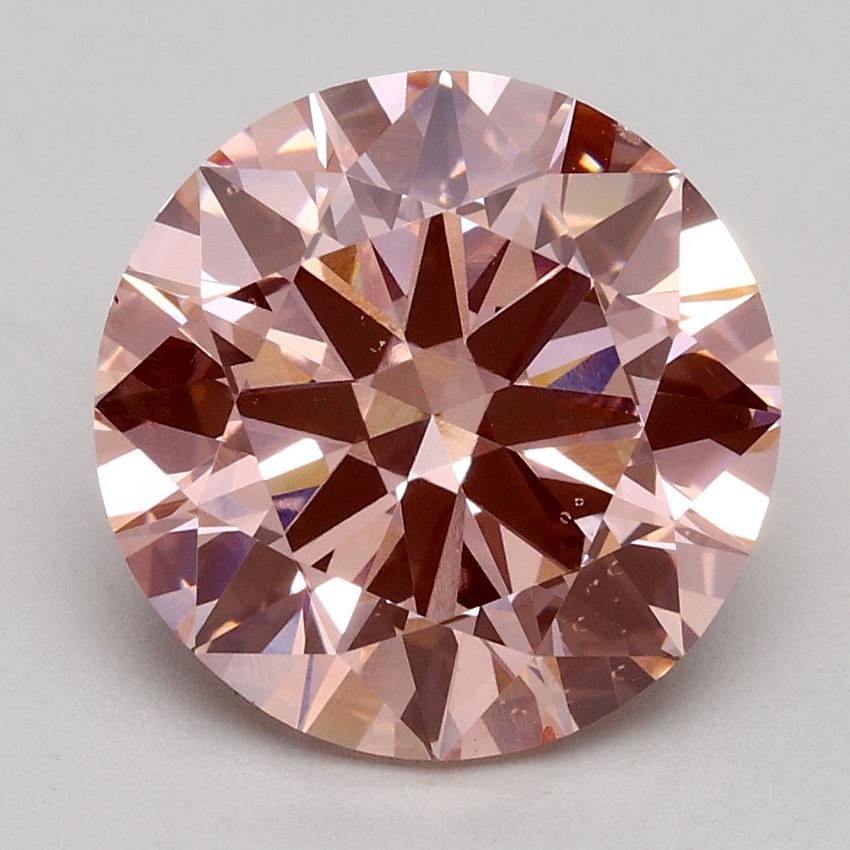 3.02 Ct. Fancy Intense Pink Round Lab Grown Diamond