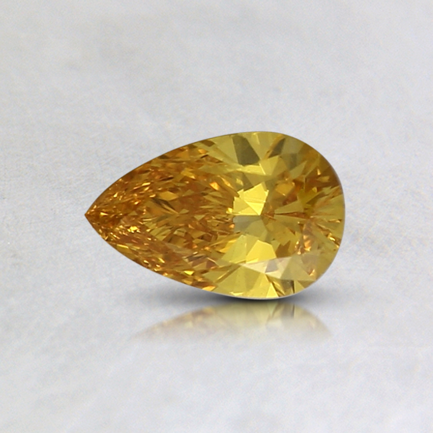 0.33 Ct. Fancy Vivid Orange-Yellow Pear Lab Grown Diamond