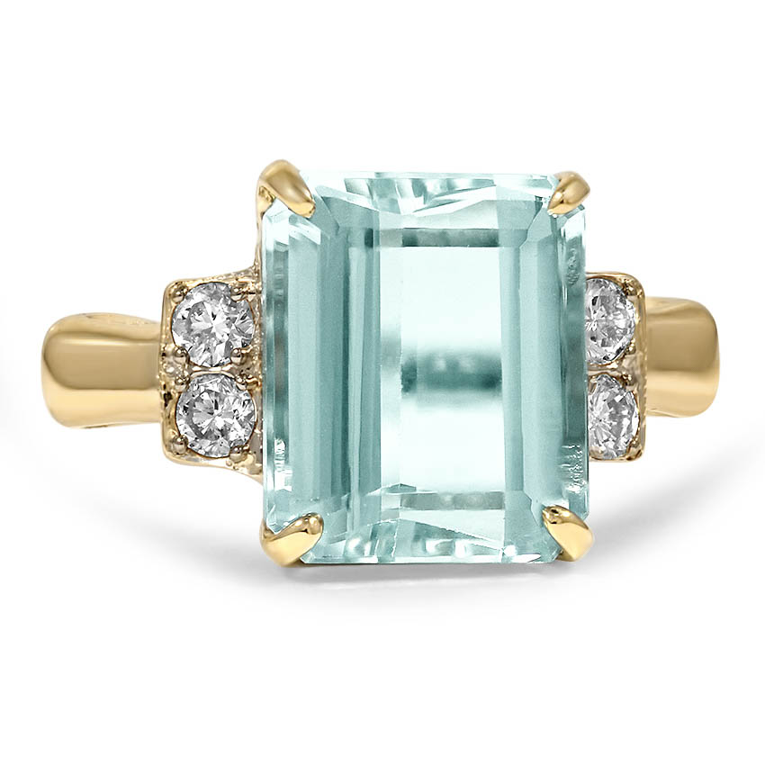 Retro Aquamarine Vintage Ring | Grayce | Brilliant Earth