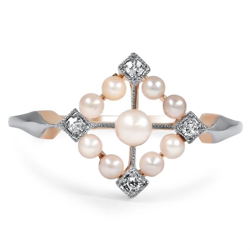 Art Deco Pearl Vintage Ring