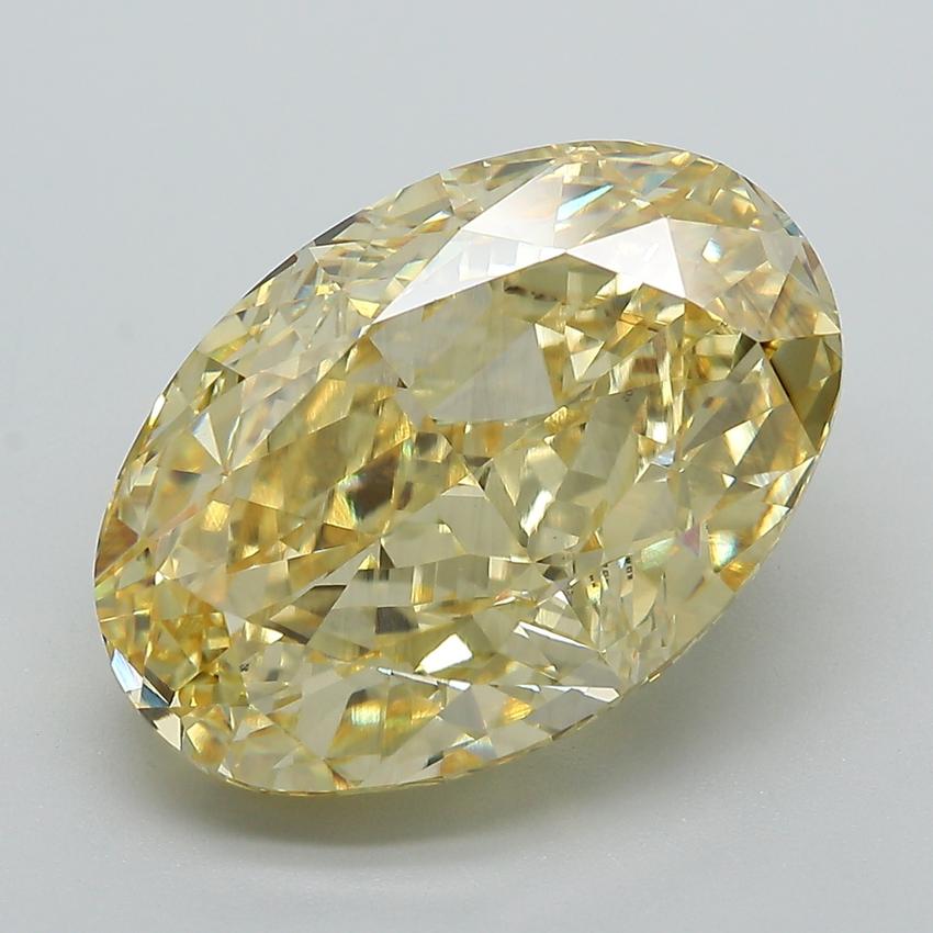 10.25 Ct. Fancy Vivid Yellow Oval Lab Grown Diamond