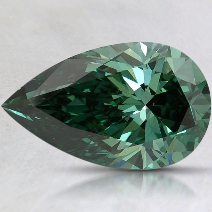 3.01 Ct. Fancy Vivid Pacific Green Pear Lab Grown Diamond