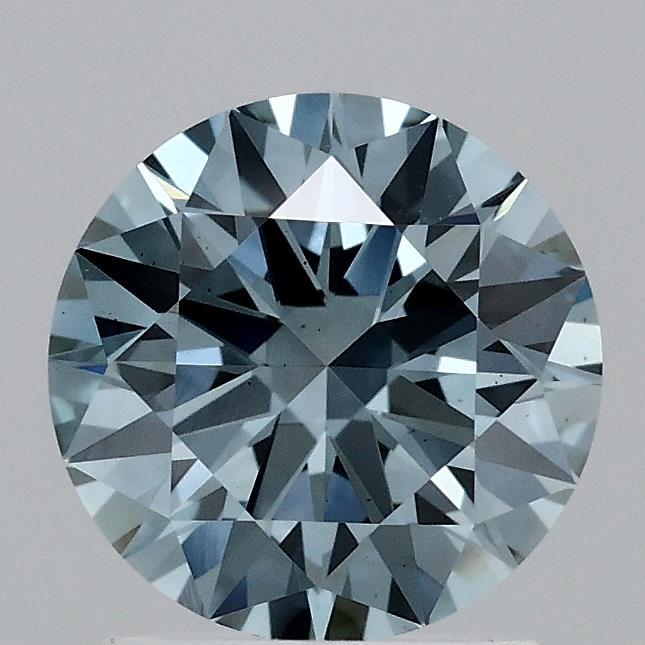 1.55 Ct. Fancy Vivid Blue Round Lab Grown Diamond