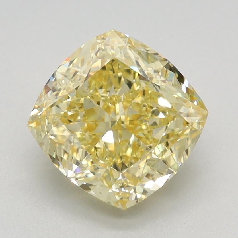 2.04 Ct. Fancy Intense Yellow Cushion Lab Grown Diamond