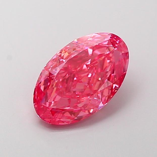 2.40 Ct. Fancy Vivid Pink Oval Lab Grown Diamond