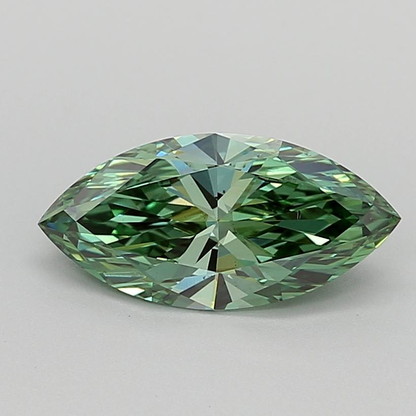 1.91 Ct. Fancy Vivid  Green Marquise Lab Grown Diamond