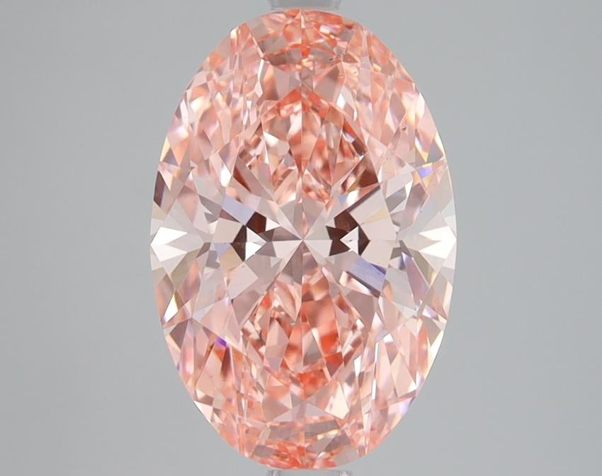 3.01 Ct. Fancy Vivid Pink Oval Lab Grown Diamond