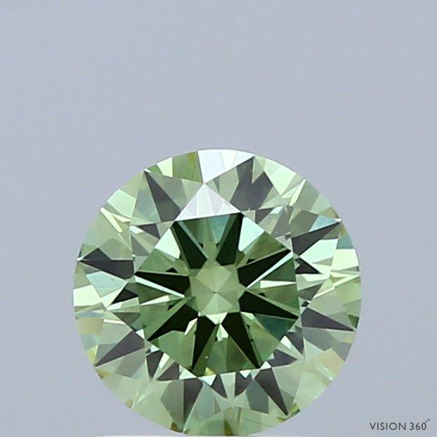 0.95 Ct. Fancy Vivid Green Round Lab Grown Diamond