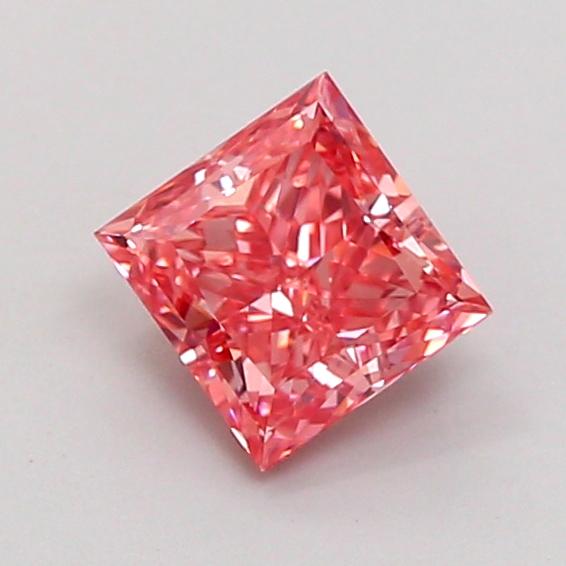 1.10 Ct. Fancy Vivid Pink Princess Lab Grown Diamond