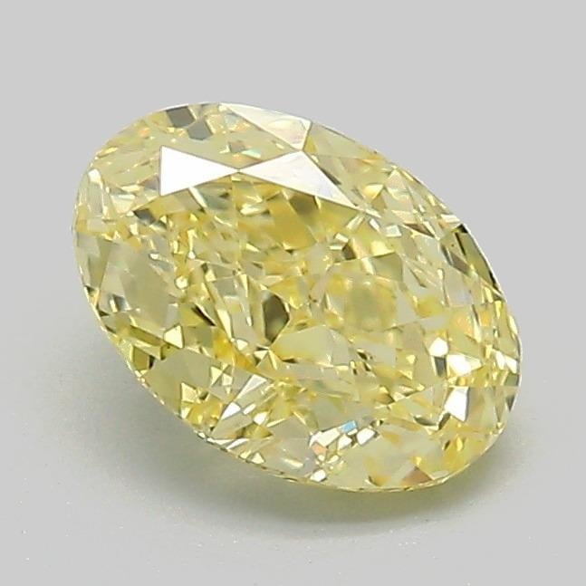 1.09 Ct. Fancy Intense Yellow Oval Lab Grown Diamond