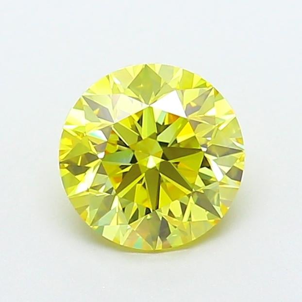 1.35 Ct. Fancy Vivid Yellow Round Lab Grown Diamond