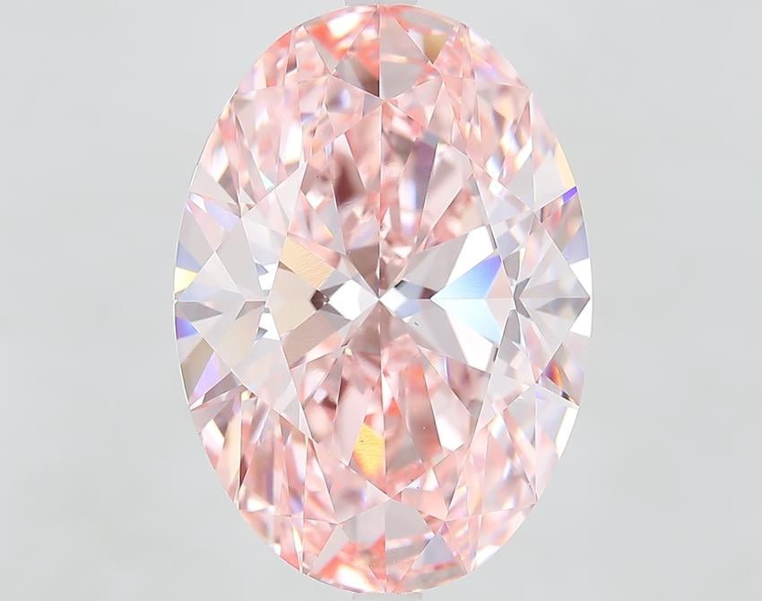 10.85 Ct. Fancy Vivid Pink Oval Lab Grown Diamond