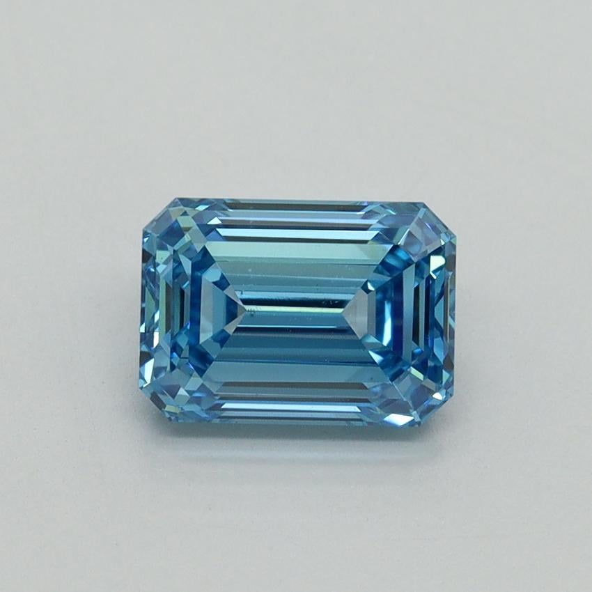 1.51 Ct. Fancy Vivid Blue Emerald Lab Grown Diamond