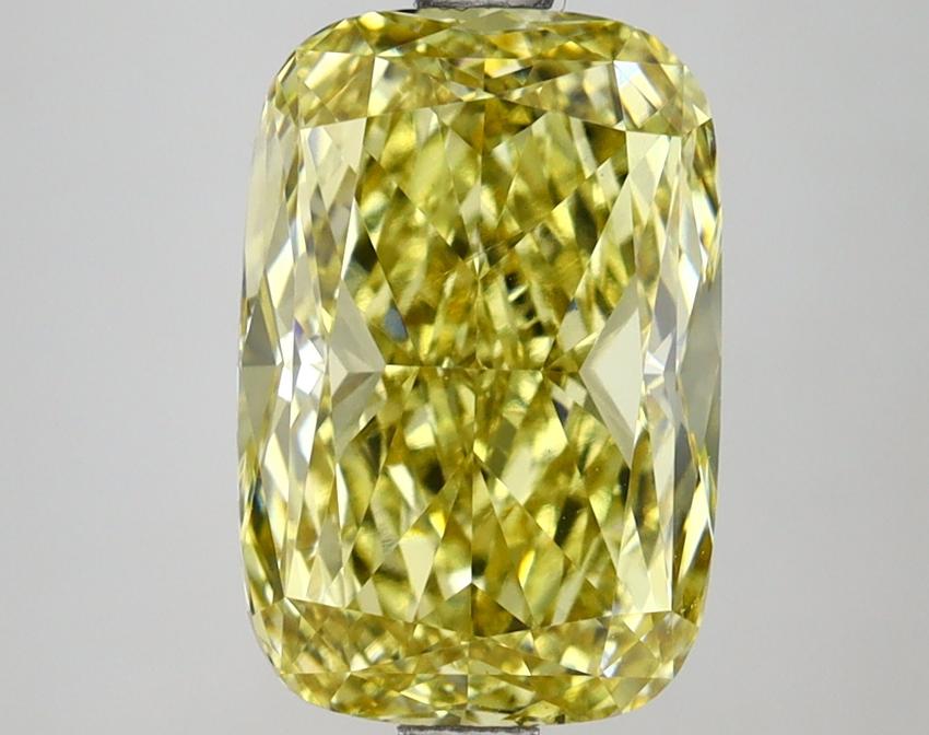3.44 Ct. Fancy Intense Yellow Cushion Lab Grown Diamond