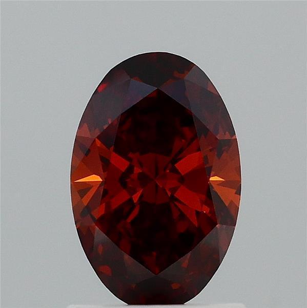 1.09 Ct. Fancy Intense Brownish Orange Oval Lab Grown Diamond