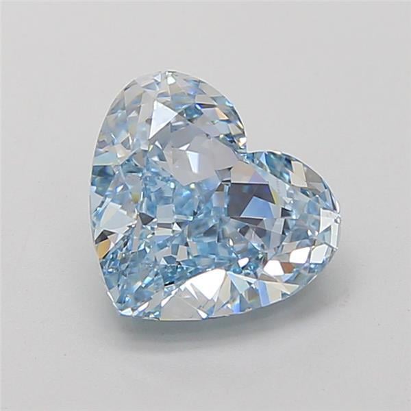 2.50 Ct. Fancy Vivid Blue Heart Lab Grown Diamond