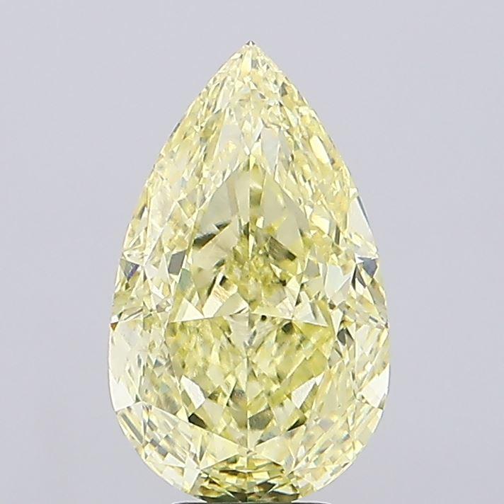 6.19 Ct. Fancy Intense  Yellow Pear Lab Grown Diamond