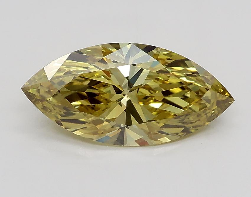 1.01 Ct. Fancy Intense Greenish Yellow Marquise Lab Grown Diamond