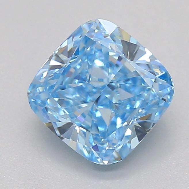 0.71 Ct. Fancy Vivid  Blue Cushion Lab Grown Diamond