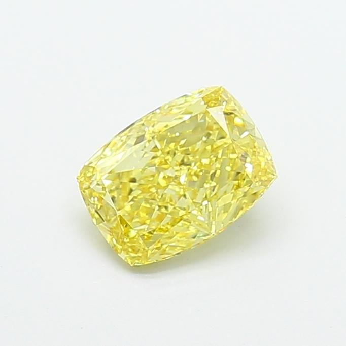 1.38 Ct. Fancy Intense  Yellow Cushion Lab Grown Diamond