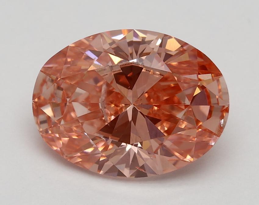 3.00 Ct. Fancy Vivid Pink Oval Lab Grown Diamond