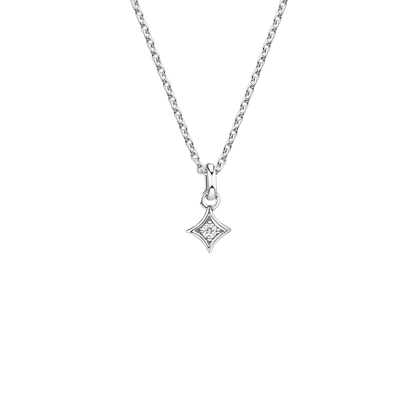Lotus Inspired Diamond Necklace 