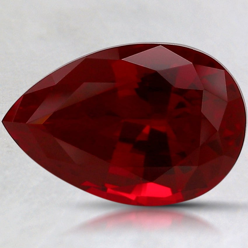 12x8.1mm Pear Lab Grown Ruby