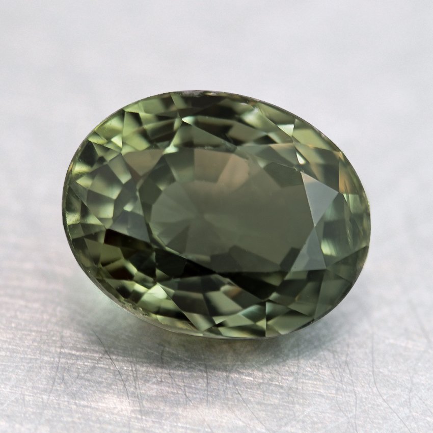 7x5.5mm Green Oval Sapphire