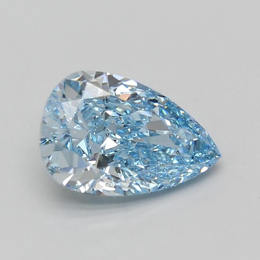 4.05 Ct. Fancy Vivid Blue Pear Lab Grown Diamond