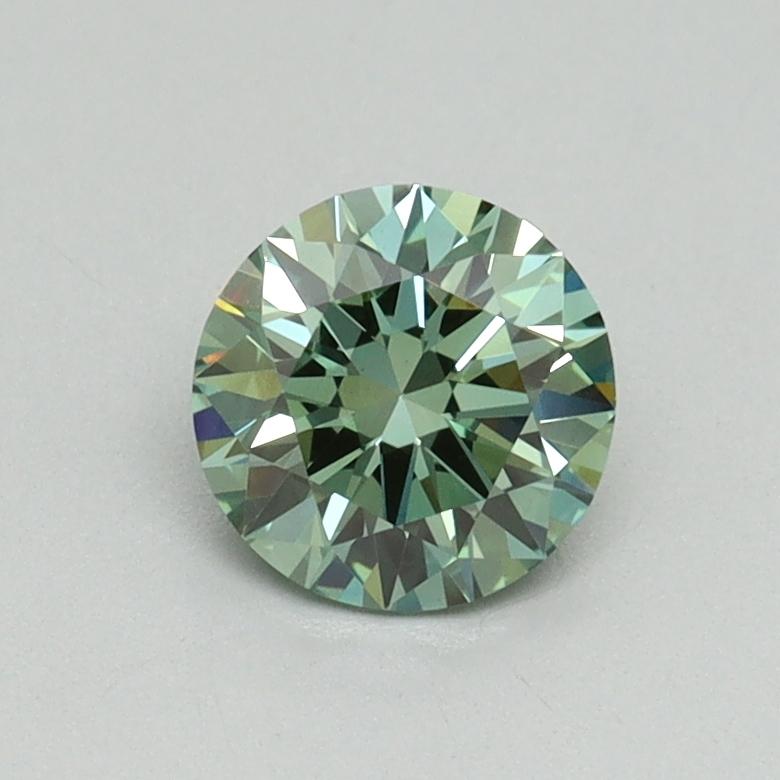 0.71 Ct. Fancy Vivid Green Round Lab Grown Diamond