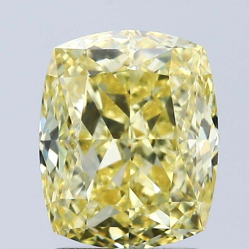 3.06 Ct. Fancy Intense Yellow Cushion Lab Grown Diamond