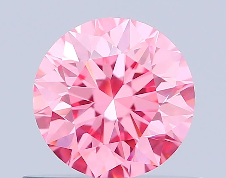 0.54 Ct. Fancy Vivid Pink Round Lab Grown Diamond