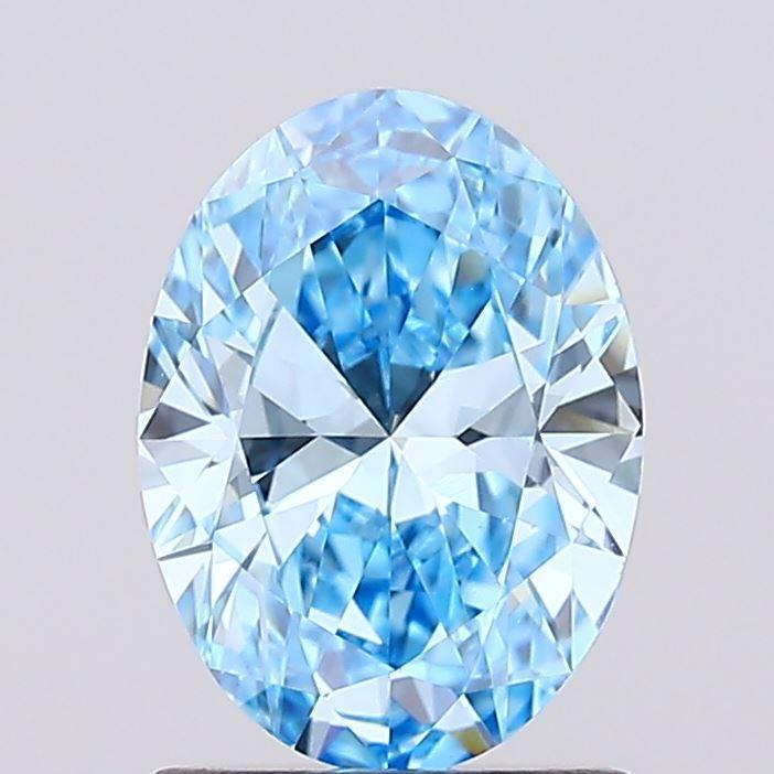 1.05 Ct. Fancy Vivid Blue Oval Lab Grown Diamond