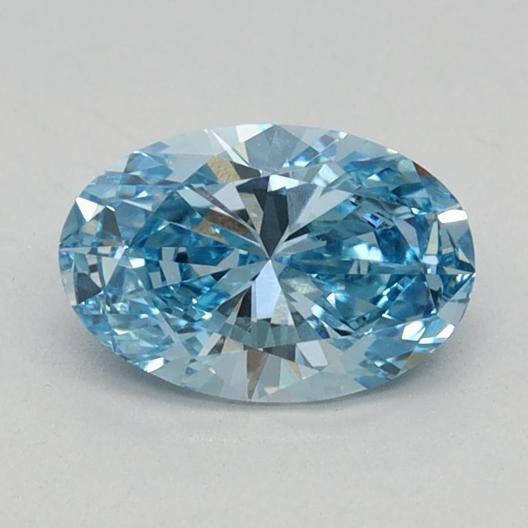 0.65 Ct. Fancy Vivid Blue Oval Lab Grown Diamond