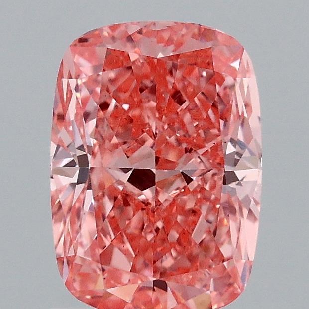 1.53 Ct. Fancy Vivid Pink Cushion Lab Grown Diamond
