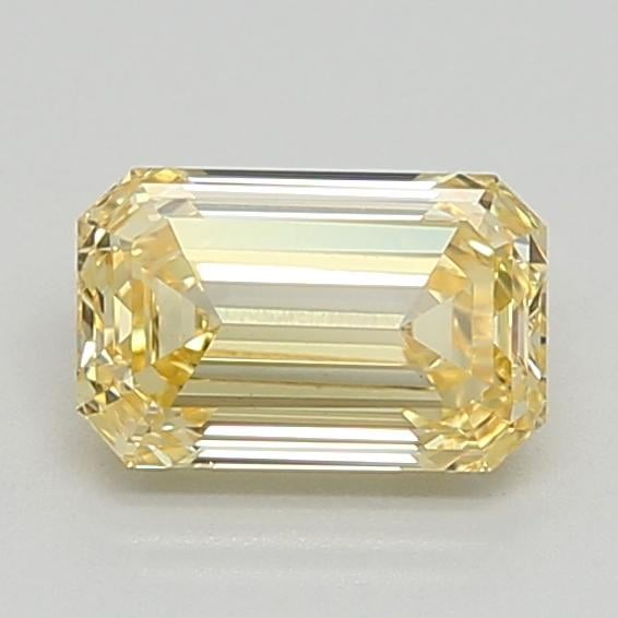 0.88 Ct. Fancy Intense  Yellow Emerald Lab Grown Diamond