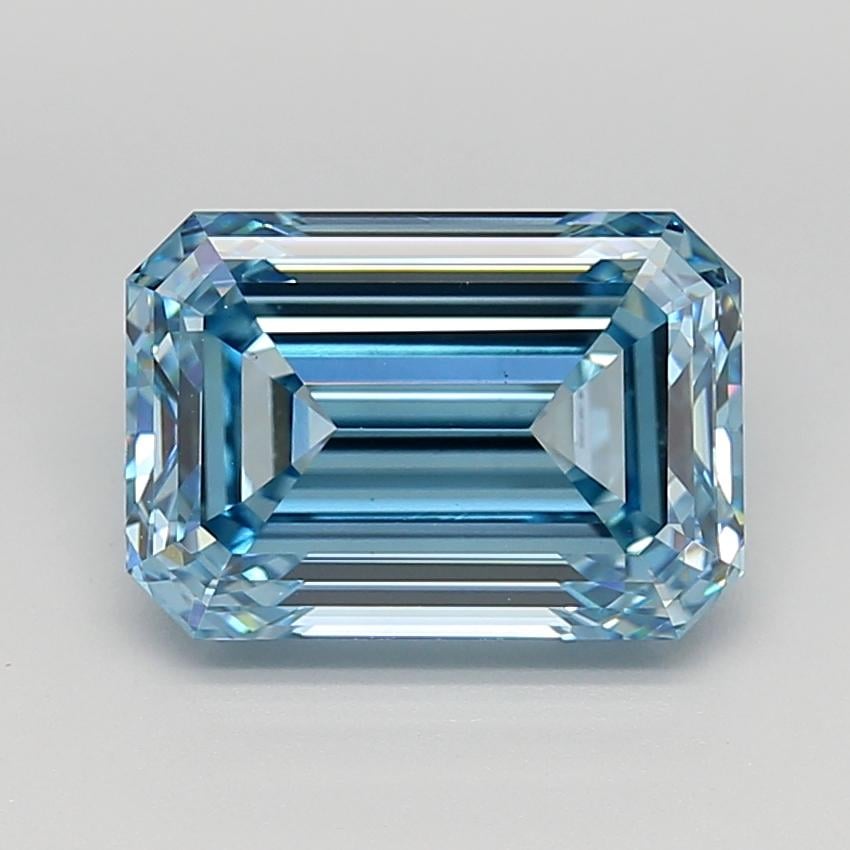 5.04 Ct. Fancy Vivid  Blue Emerald Lab Grown Diamond