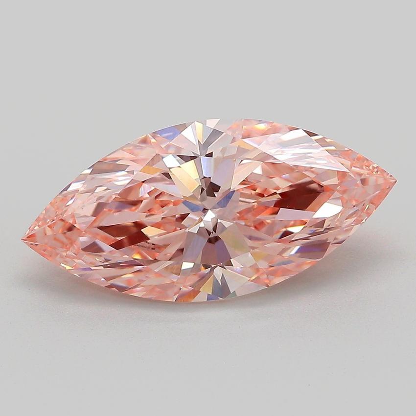3.59 Ct. Fancy Vivid Pink Marquise Lab Grown Diamond